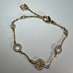 Brand New, Never Worn Authentic Swarovski Gold w/ White Crystals Purity Bracelet
